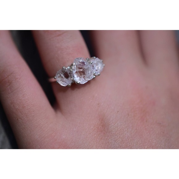 Unique Engagement Ring, alternative Diamond Ring raw stone ring Annivers… - Picture 1 of 4